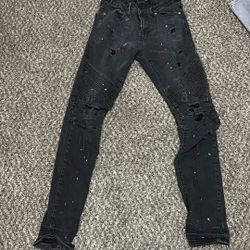 Black With Red And White Paint Drops Rue 21