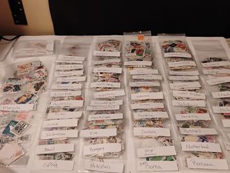 Over 9000 worldwide postage stamps