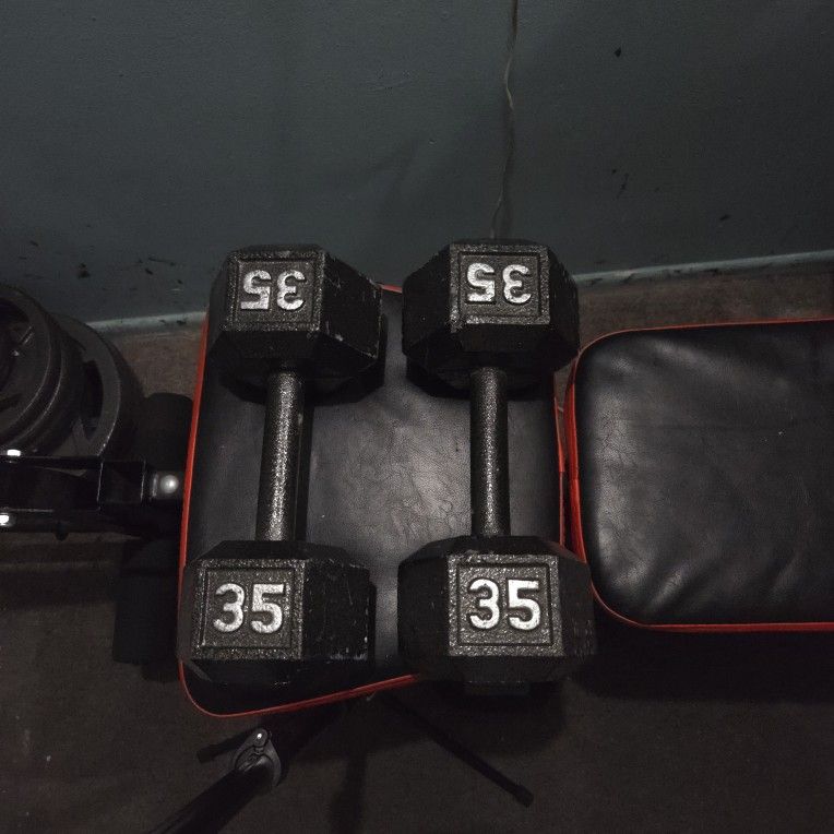 CAP Cast Iron Hex Dumbbell 35 lbs