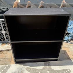 LikeNEW Solid Wood 3 Tier Open Shelf Shelves Wodden Book Case Espresso Black Oak h 37 w 33 d 17
