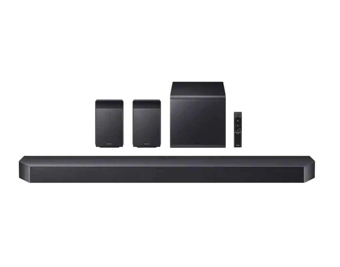 Samsung - Q-Series Soundbar HW-Q990F 11.1.4 ch w/ Subwoofer and Rear Speaker - Graphite Black #880
