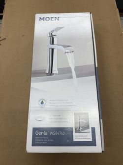 Genta Single Handle Single Hole Bathroom Faucet with Drain Kit Included in Chrome