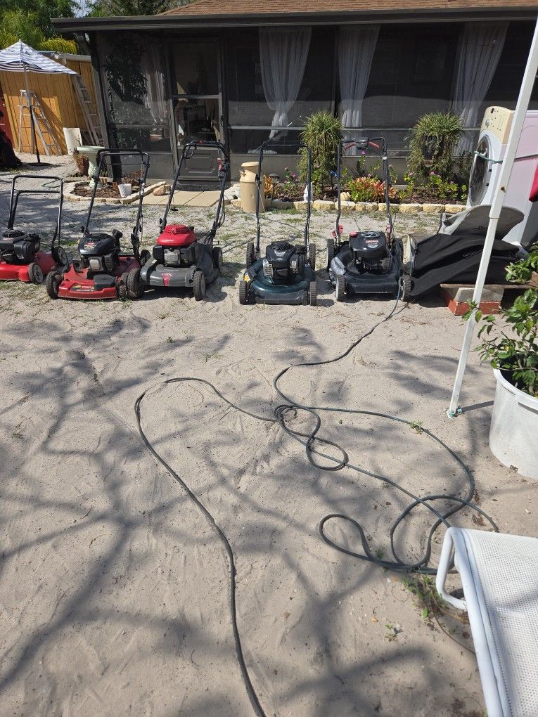 5 , Lawns Mowers , For Parts , Or Easy Fix , All For $150.