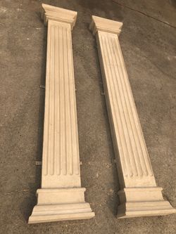 Pilasters - half square columns - decorative cast stone