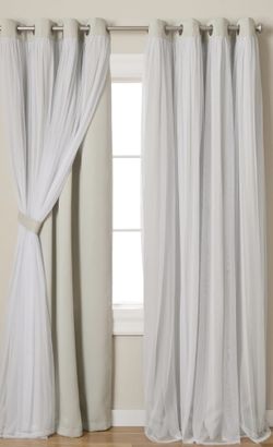 Double Layer Energy Efficient Curtains- 4 Panels