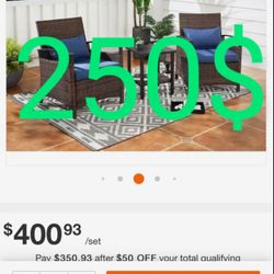 Bistro Patio Furniture Set Outdoor Furniture Outdoor Patio Furniture Patio Set Patio Chairs Brand New Inside The Box