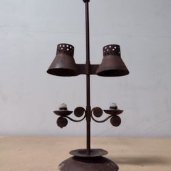 Vintage Artisan Metal Candelabra