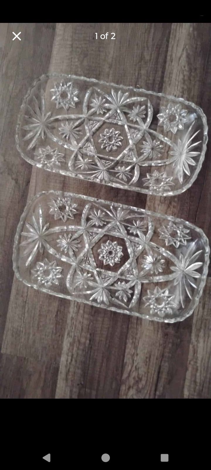 2 Crystal Dishes