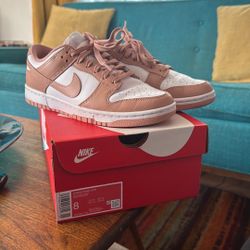 Nike Dunk Low White /rose Size 8 Women 