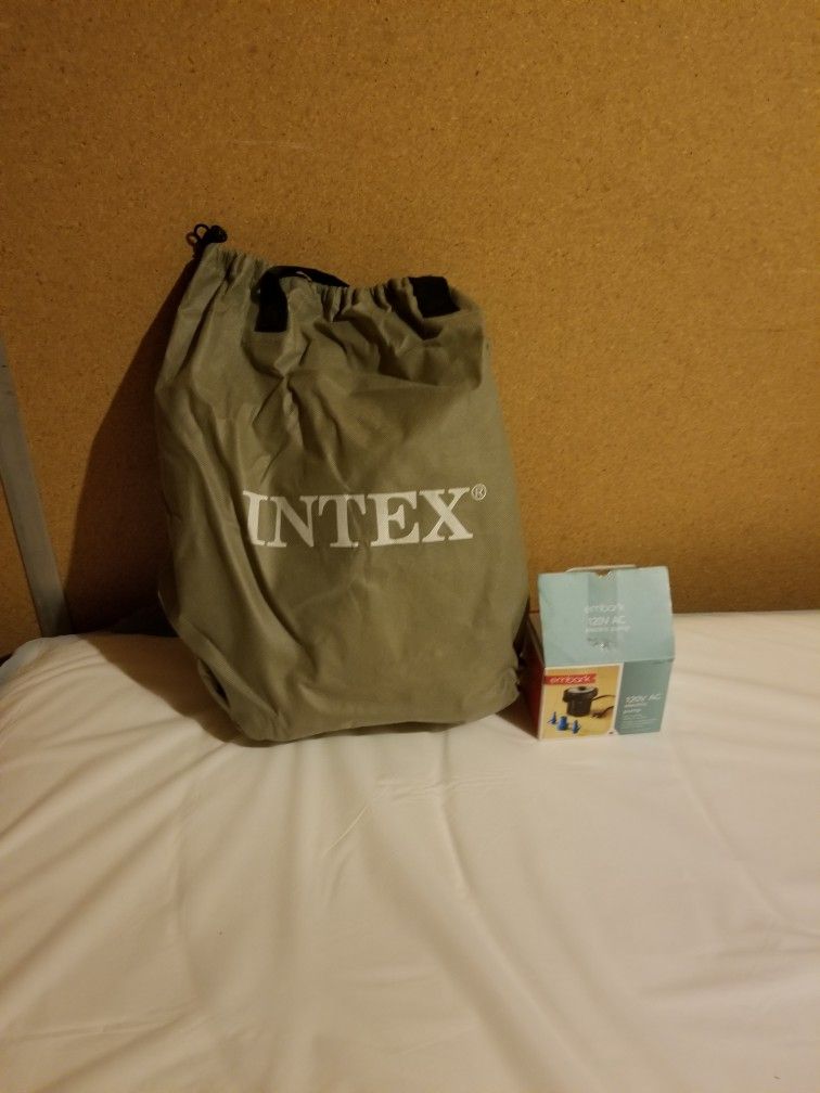 Intex Twin XL Inflatable Air Mattress With Pump