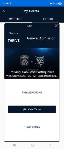 San Diego Fc vip  parking pass vs San Jose