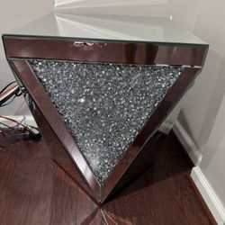 3 Crystal Glass End Tables 150 Each OBO