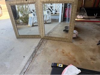 Two gold mirrors 30x36