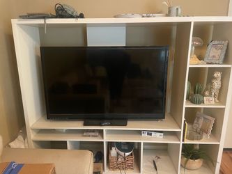 White entertainment center