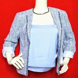 Gorgeous Light Blue Blazer Vest