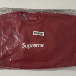 Supreme Washed Box Logo Crewneck Red