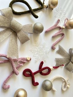 Christmas Tree Ornaments| Ornaments | Velvet Letter, Ornaments |knitted Wire