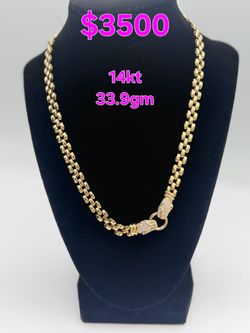 Boston link chain w/diamonds
