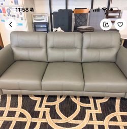 New top grain genuine leather couch / free delivery