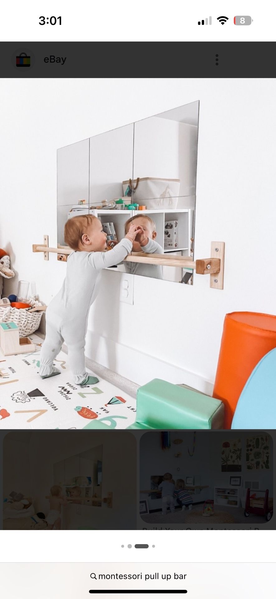 Montessori Pull Up Bar Stand Bar