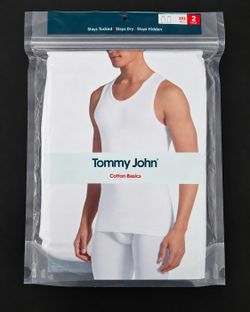 Tommy John Cotton Basics White Tank Tops 2PK 2XL NIP