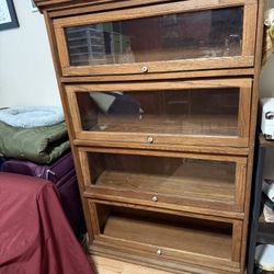 Solid Wood Oak Bookcase-4 Shelves