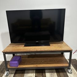 Table, TV And Chromecast
