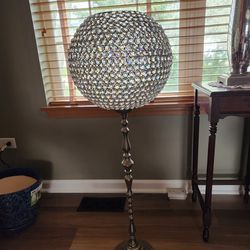 Crystal Globe Candle Holder, 40" Tall