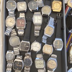 20 Pcs Lot Seiko 5 Automatic Japan Vintage Buy Sale Trade Gold Silver Diamonds 