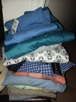 shirts different brands and polo shirts the new ones 10 dlls and barely use 5