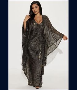 New Rachel Sequin Maxi Dress L