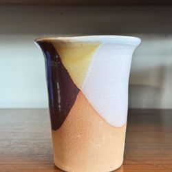  Signed Glazed Stoneware Pottery Vase