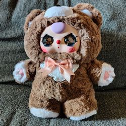 Baby Three 400% Brown Bear plush toy with special "gold liquid" eyes