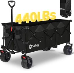Sekey Foldable Wagon With Weight Capacity, Heavy new huge wagon