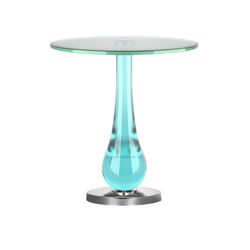 Van Teal Acrylic End Table Aquamarine 22.5"