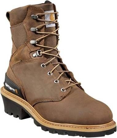 NEW SZ 10 Carhartt Men 8 inch Waterproof Composite Toe Leather Logger Boot Cml8360 loggers and Linemen