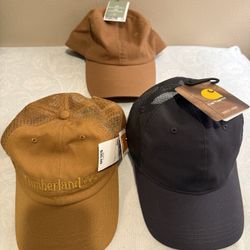Brand New With Tags 3x Baseball Caps Hats CARHARTT TIMBERLAND H&M