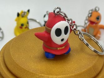 3D Printed Shyguy Mario Land Fan Art Toy Nintendo Gifts Mario Decor - Keychain