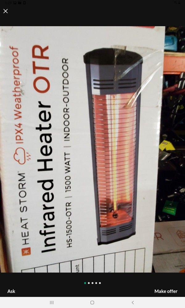 HEAT STORM TRADESMAN 1500-WATT OUT INFRARED QUARTZ PORTABLE SPACE HEATER  NEW for Sale in San Bernardino, CA - OfferUp