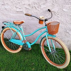 Women's Huffy Deluxe 26" Beach Cruiser Bike Bicicleta Basket 
