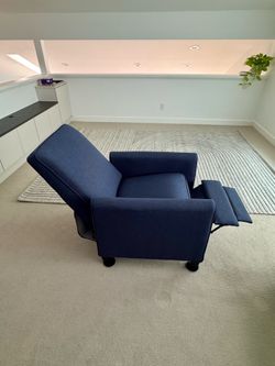 Blue recliner