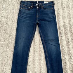 Rag & Bone Cate Mid-Rise Ankle Skinny Jeans Size 28 Medium Wash Stretch Denim EUC