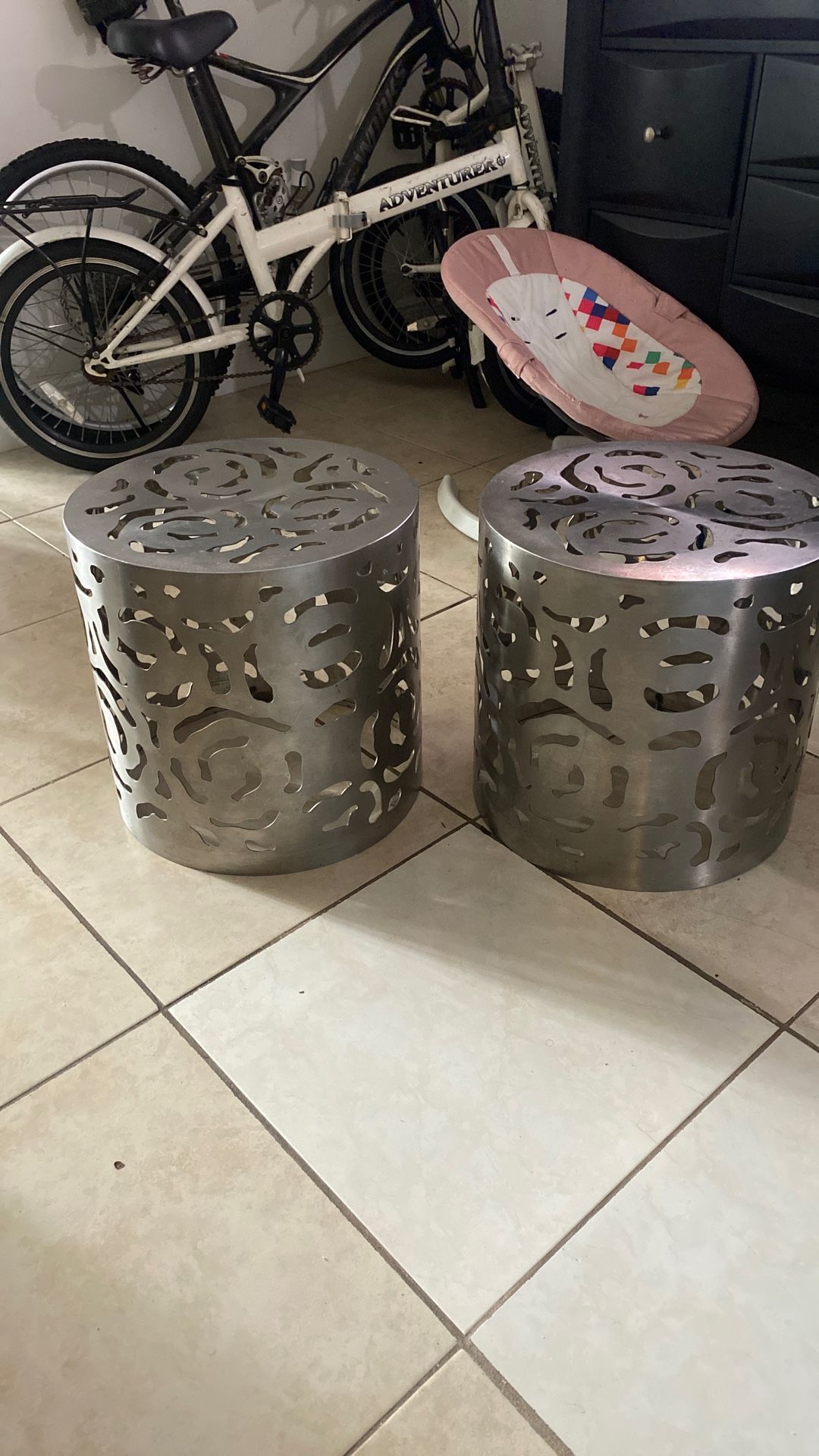 Silver End Table