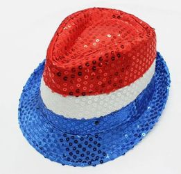 Light up Patriotic  fedora 3 Styles