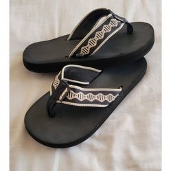 Women's REEF Flip Flop Sandals Black Tan Size 5/6