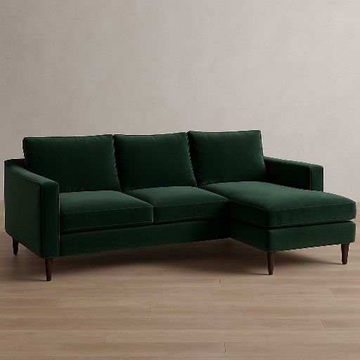 Dark Green Velvet Sofa