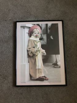 Large Girl Rose Photo Frame Decor