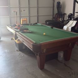 Pool Table Disassembled 