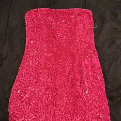 Hot Pink Sequin Dress Sz M