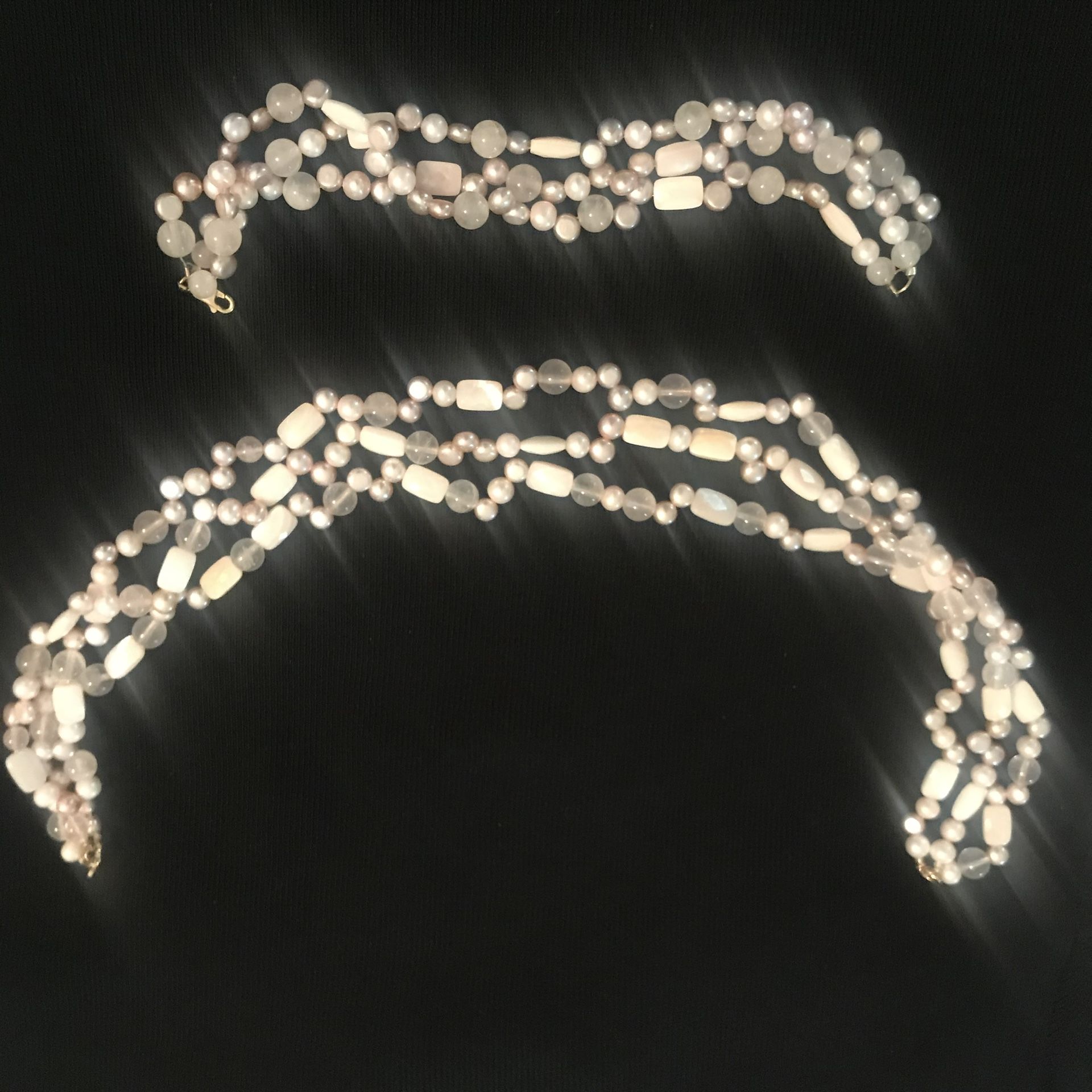 Fresh Water Pearl Necklace And Bracelet